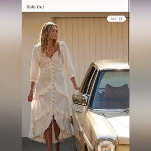 Free People Oh So Romantic Button Maxi Dress